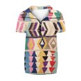 thumbnail image 4 of Blusa con estampado de manga corta y cuello vuelto informal y cómoda a la moda para mujer OAVQHLG3B Store  lin121212, 4 of 4