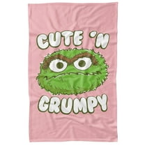 Sesame Street Cute N Grumpy Officially Licensed Fleece Blanket 36' x 58'