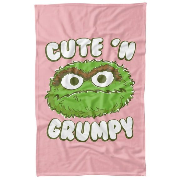 Sesame Street Cute N Grumpy Officially Licensed Fleece Blanket 36' x 58'