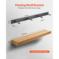 thumbnail image 3 of 1-Pack Heavy Duty Floating Shelf Bracket – 46 Inch (1168.4 mm) – Metal Wall Mounted Shelf Support for Wood Shelves – Sturdy L-Shaped Brackets for Home & Office Storage, 3 of 11