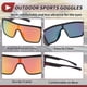 thumbnail image 5 of 1 juego de gafas de motocicleta anti-reflejo Tri-Acetato de Celulosa TR90 UV400 gafas de sol para ciclismo lente roja marco negro rojo, 5 of 6
