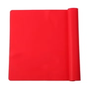 FXMLRLK 1 Pack Silicone Placemat, Food-Grade Non-Slip Waterproof, Dining, Stain Resistant, Countertop Protector, Kitchen Counter Mat, Heat Resistant, Baking mat Dishwasher Safe,Red