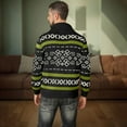 thumbnail image 6 of Men's Knitted Cardigan Jacket - Zipper Lapel Slim Outer Wear Sweater for Autumn Winter Business Casual, Daily Outfits, and Christmas Parties,Beige,L, 6 of 6