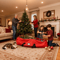 thumbnail image 3 of Christmas Tree Bag Patterned 9 FT Xmas Tree Storage Bag with 3 Rollers, Extra Pocket, Buckles and Handles Red, 3 of 10
