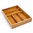 thumbnail image 7 of Seville Classics Bamboo Expandable 5 Large Compartment Adjustable Cutlery Drawer Tray Organizer, 7 of 7
