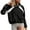 Black-03, variant on HTNBO Womens Fleece Jacket Zip Up Long Sleeve Patchwork Fall Winter Sherpa Coats Activewear