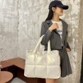 thumbnail image 4 of Bolso Hinchado Hombro Bolsas para Mujeres Nylon Algodón Acolchado Con Bolsillo Interior Gran Capacidad El, 4 of 9