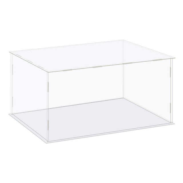 Estuche Caja Acrílico Transparente Unique Bargains Vitrina 41x36x21cm