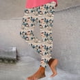 thumbnail image 1 of MKLEKYY Leggings para mujer Leggings para mujer Leggings de entrenamiento Pantalones con estampado navideño de bloques de color Leggings suaves y elásticos 418, 1 of 4