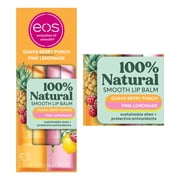 eos 100% Natural Lip Balm - Guava Berry Punch & Pink Lemonade - 0.14 oz- 2 Pack