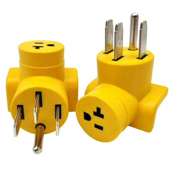 Parkworld 68079A EV Adapter NEMA 14-50P to 5-20R T-Blade 5-15R One Piece Compact Adapter for EV Charger Output 20A 250V