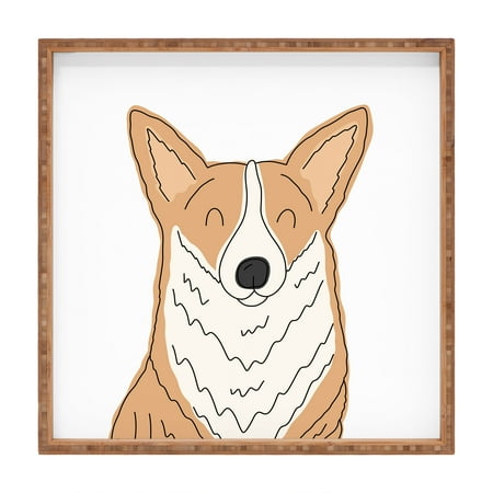 

Society6 Allyson Johnson Welsh Corgi Portrait 16 x 16 Large Square Bamboo Tray