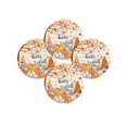 thumbnail image 7 of 15 Inch Round Placemats Set of 4, Orange Pumpkin Gnomes Fall Non Slip Heat Insulation PP Table Mats, Branches Leaves Thanksgiving Botanical Washable Place Mats for Kitchen Dining Party Table Decor, 7 of 7