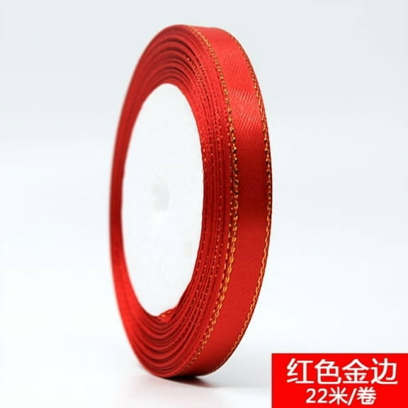 Namzi , Skinny Ribbon for Holiday Crafts & Gift Wrapping, 1cm*22m red Polyester Ribbon, 5 Rolls Durable Gift Wrap Ribbon, Fit for Festive Decor.