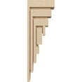 thumbnail image 3 of 4"W x 8"D x 24"H Thin Landon Rough Cedar Woodgrain TimberThane Corbel, Primed Tan, 3 of 6