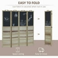 thumbnail image 3 of HOMCOM 4-Panel Folding Room Divider with Blackboard, 5.5 ft for Bedroom or Office, White, 3 of 9