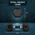 thumbnail image 3 of Dumbbell Rubber Grip lbs - lbs Single - Heavyweight Dumbbell for Multifunctional Full Body Workout and Strength Training, 3 of 7