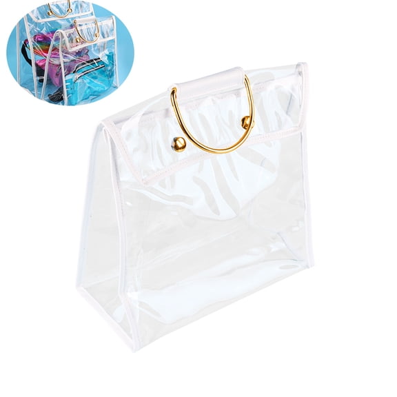 Raindrops Clear Bag Case Organizer Woman Transparent Handbag Protector Holder (Type B)