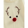 thumbnail image 6 of Gureui Infant Baby Christmas Jumpsuit, Cartoon Elk Print Long Sleeve Round Neck Romper for Boys Girls, 6 of 9