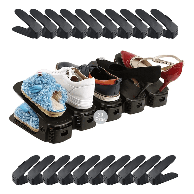 Zapatera Organizador De Zapatos Ligero 20 Piezas Xtellar Negro