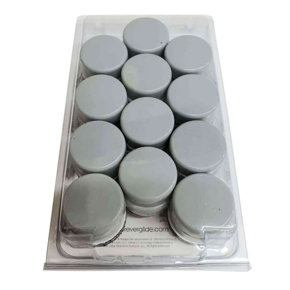 Forever Glides Wrought Iron Patio Chair Glides and Outdoor Furniture Replacement Feet - Pewter - 24 Pack - 1-1/2"