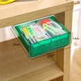 thumbnail image 3 of Caja de almacenamiento con cajón debajo de la mesa, colgante oculto para dormitorio, mesa de oficina, mesa sin perforar, clasificación inferior, 3 of 5