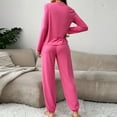thumbnail image 5 of Diufon Women's Pajama Sets Soft Loose Long Sleeve Crewneck Tops and Cropped Pants Casual Home Sleepwear Outfit, 5 of 7
