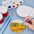 thumbnail image 3 of 24 Pcs Canvas Panels Wood and Linen Painting Canvas Flat Round Blank Oil Paint Board White 10x0.3cm, 3 of 5