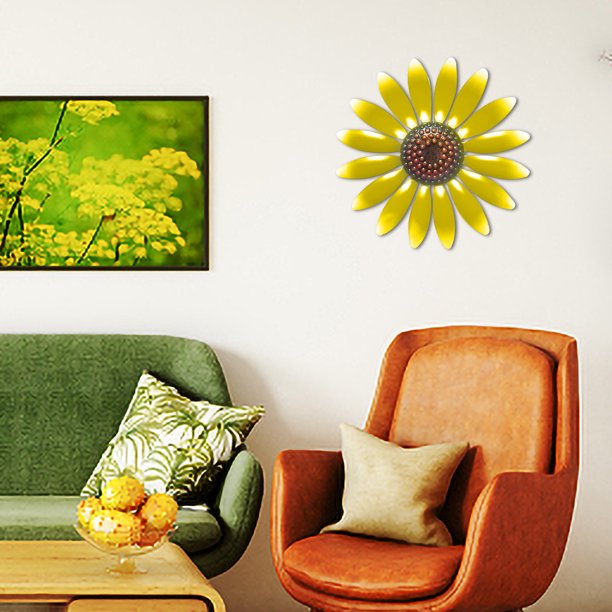 Fiudx Artículos en oferta con ofertas flash Artesanía de hierro Decoración de pared para el hogar Decoración de pared con flores de hierro
