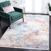 Safavieh Vintage Persian Thom Abstract Polyester Area Rug, Blue/Beige, 4' x 6'