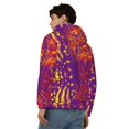 thumbnail image 4 of Zufioo Bright Textured Animal Print Men's Hooded Cardigan, Zip-up Long-Sleeved Sweatshirt Jacket Sportswear-3X-Large, 4 of 5