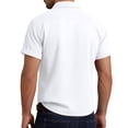 thumbnail image 4 of Men's Shirts Short Sleeve Casual Shirts Button Down Shirt Beach Summer Wedding Shirt White XL, 4 of 8