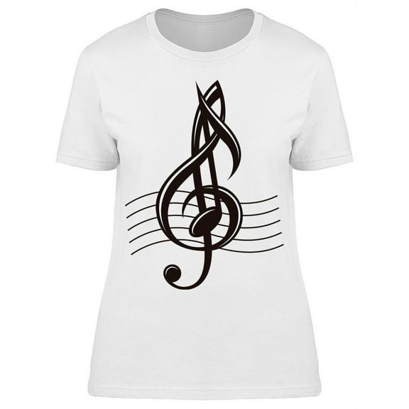 Musical Notes. T-Shirt Women -Image by Shutterstock, Female 3X-Large