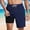 Dark Blue, variant on Men's Swim Trunks 9 inch Bathing Suit Board Shorts with Pockets Swimming Swimsuit Beach Shorts Bronze L