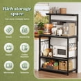 thumbnail image 3 of Amadwell Kitchen Bakers Rack with Power Outlets, 31.5" Large Microwave Stand, Coffee Bar Station, 3 of 9