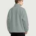 thumbnail image 3 of Men's Full Zip Fleece Jacket Lightweight Warm Soft Polar Jackets Long Sleeve Stand Collar Outdoor Hiking Casual Coat, 3 of 5