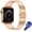 Rose, variant on PINHEN Metal Strap Compatible with Apple Watch Strap, 38mm 40mm 41mm Stainless Steel Replacement Band Bracelet Compatible with iWatch Series 8/7/6/SE/5/4/3/2/1 Strap, Silver