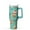 Greenish-blue, variant on Merry Christmas 40oz Holiday Tumbler with Handle, Santa Snowman Insulated Coffee Cup with Lid and Straw, Winter Gifts for Women