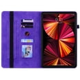thumbnail image 2 of Decase Tablet Case Compatible with Apple iPad Pro 12.9", Soft TPU Leather Stand Cover with Multiple Viewing Angles Wake/Sleep Enabled Zipper Pocket Slot 5th/4th/3th Gen -2021/2020/2018 Release, Purple, 2 of 5