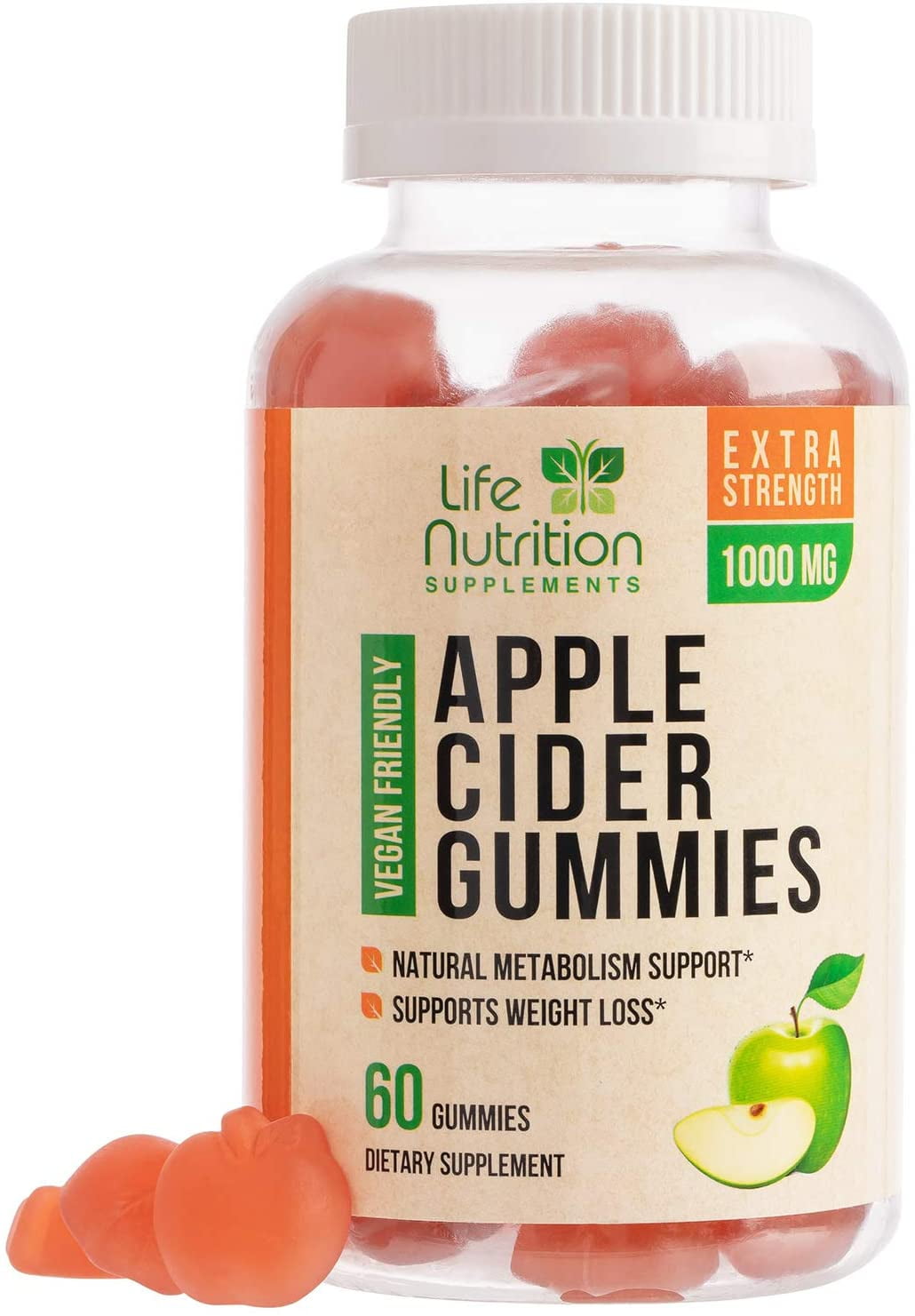 Life Nutrition Apple Cider Vinegar Gummy Highest Potency ACV Gummy pin-on-health