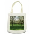 thumbnail image 1 of Tree Tote Bag, Cherry Blossoms View in Spring Season, Cloth Linen Reusable Bag for Shopping Books Beach and More, 16.5" X 14", Cream, by Ambesonne, 1 of 2