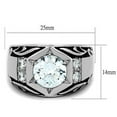 thumbnail image 2 of High polished (no plating) Stainless Steel Ring with AAA Grade CZ in Clear for Women Celtic Theme Clear Stone Color Style TK1606 Size 8, 2 of 4