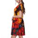 thumbnail image 2 of Disketp Marigold Flowers In Different Colors para Vestido de Manga Corta para Mujeres, Vestidos de Verano para Mujeres, Casual y Holgado para la Playa, 2 of 6