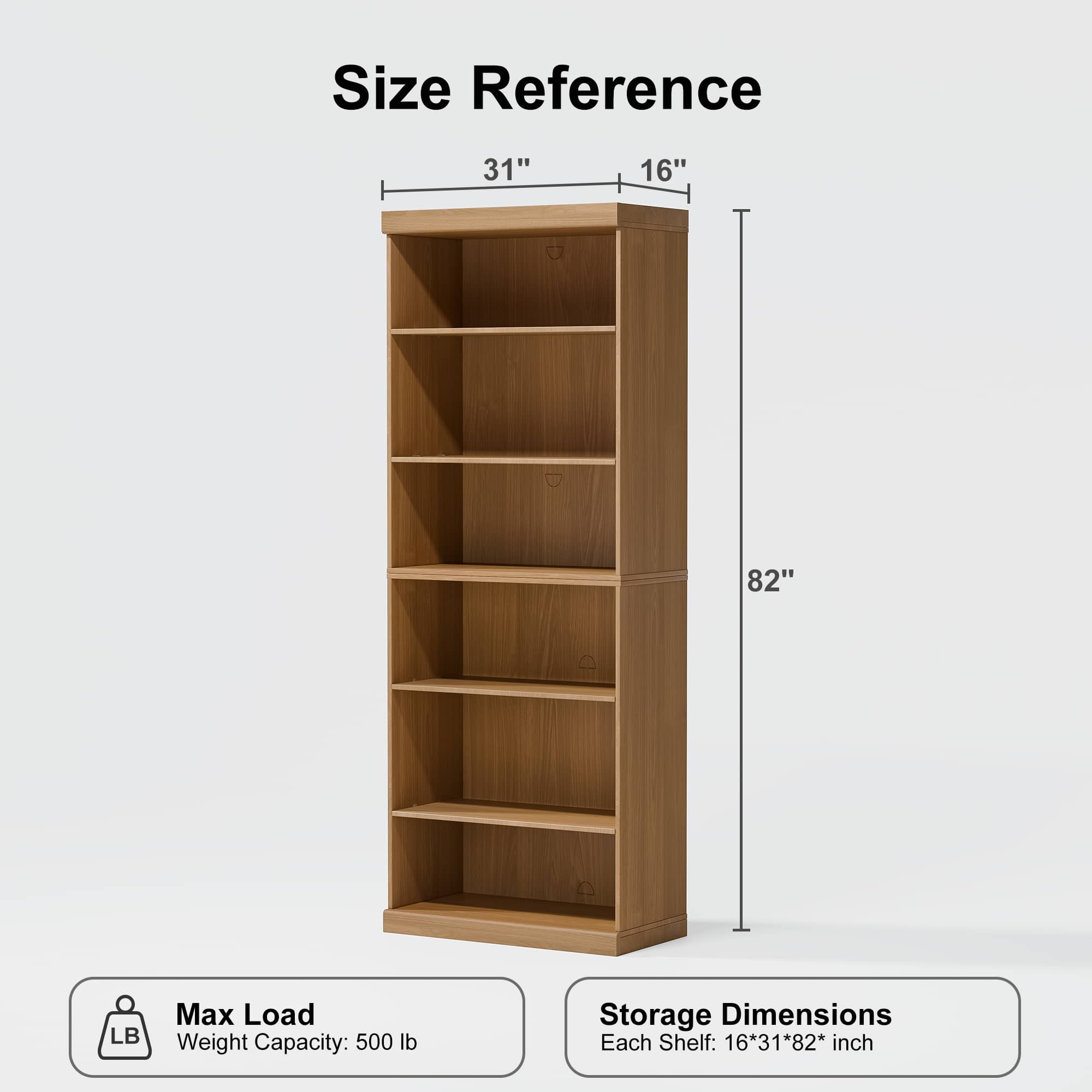 MAYEERTY 41"x31"x16" Doorless Storage Wood Cabinet for Living Room, Natural Wood