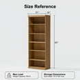 thumbnail image 7 of MAYEERTY 41"x31"x16" Doorless Storage Wood Cabinet for Living Room, Natural Wood, 7 of 7