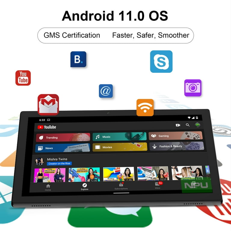 YONIS - Tablette tactile 4g 10 pouces 2go + 32go android 7.0 octa core gps  double sim gris Pas Cher