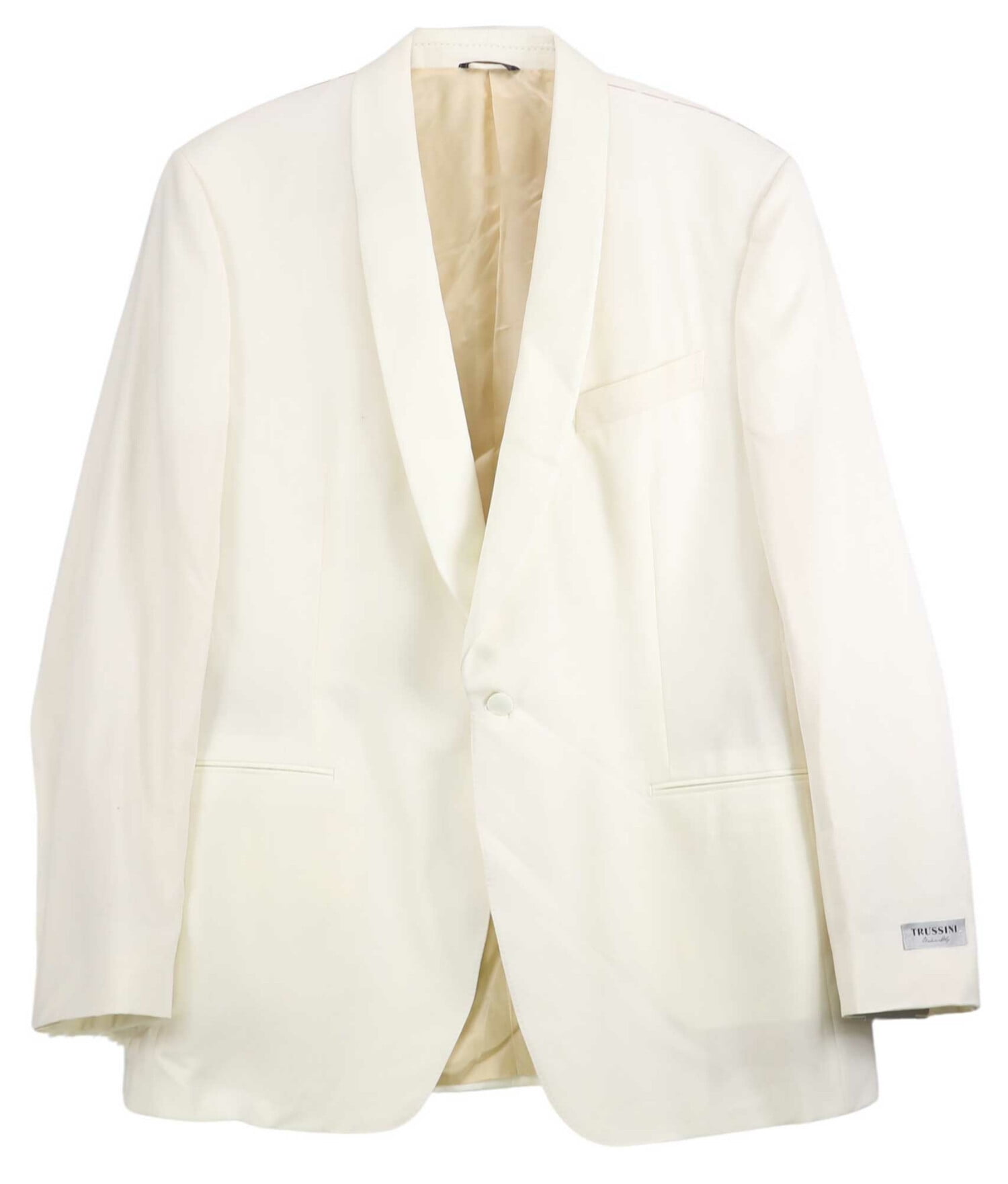 Trussini Men's Cream Wool Suit Jacket Sport Coats & Blazer - 42 US / 52 ...