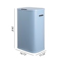 thumbnail image 3 of happimess Tammi Kitchen 14.5-Gallon Slim Metal Push Button Trash Can, Tide Pool Blue, HPM1017H, 3 of 10