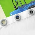 thumbnail image 4 of Engineering Vehicle Curtains, Construction Car Blackout Curtains Cartoon Tractor Curtains & Drapes, Watercolor Geometric Lattice Window Curtains, Blue Green, 4 of 5