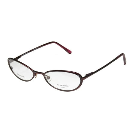 New Vera Wang Epiphany I Womens/Ladies Cat Eye Full-Rim Titanium Bordeaux Titanium Cat Eye Style Handmade In Italy Frame Demo Lenses 49-17-130 Rhinestones Spring Hinges (Best Brand Of Titanium Eyeglasses Frame)